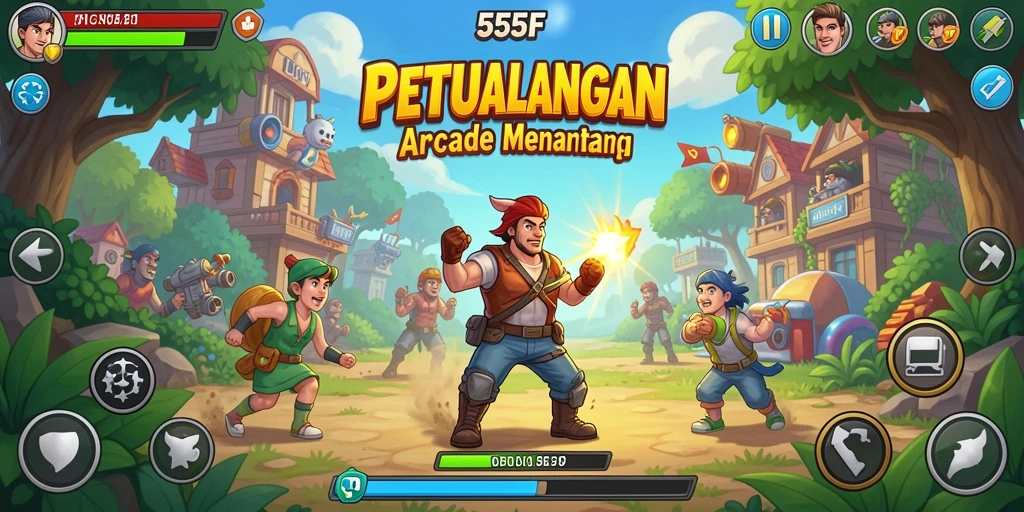 Tampilan gameplay 555F yang seru dan penuh warna.