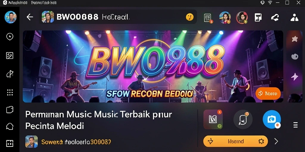 Tangkapan layar utama BWO888 menampilkan keseruan permainan musik.