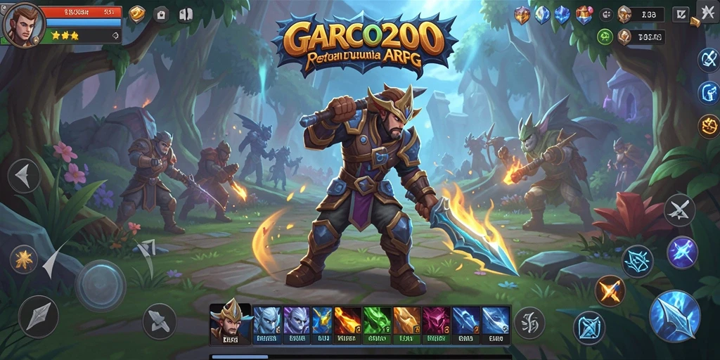 Tangkapan layar utama GARCO200 menampilkan aksi seru dalam dunia ARPG.