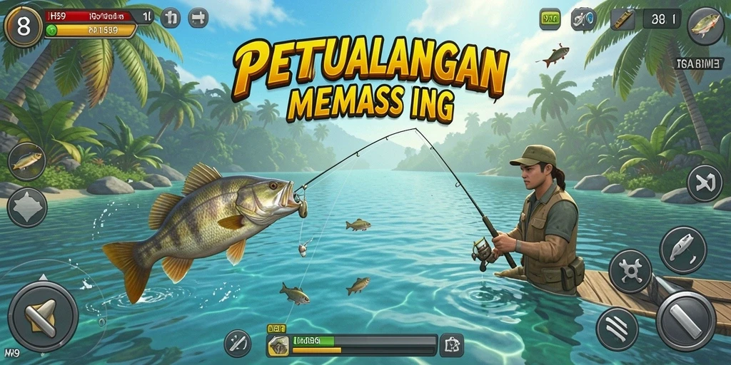 Screenshot H89 menampilkan penggambaran aksi memancing yang menakjubkan.