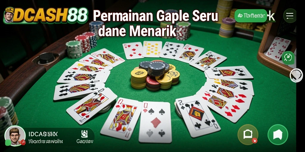 Tangkapan layar gameplay seru dari IDCASH88 yang menunjukkan pengalaman Gaple.
