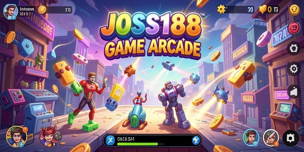 Screenshot utama JOSS188 menampilkan gameplay Arcade yang seru dan menantang.