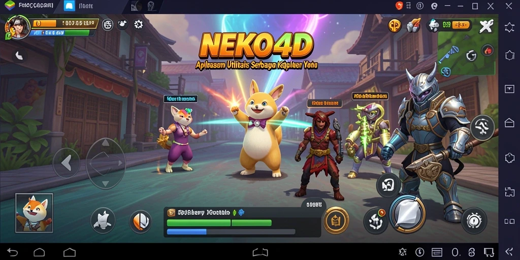Screenshot utama NEKO4D menampilkan antarmuka pengguna yang intuitif dan beragam fitur bermanfaat.